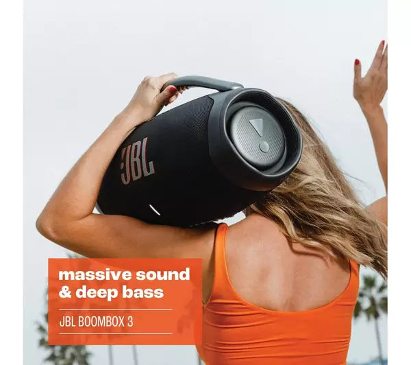 JBL Boombox 3 Portable Bluetooth Speaker – Black